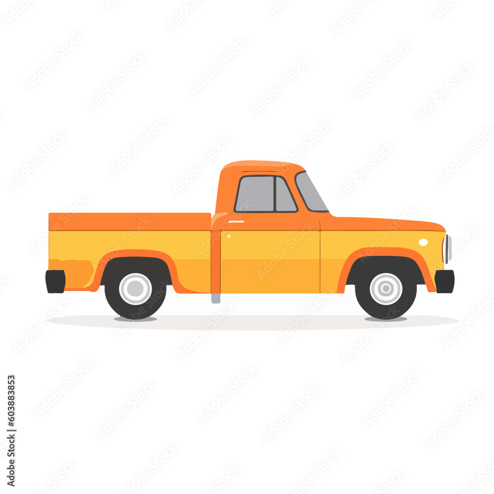 red truck isolated on white red truck isolated on white