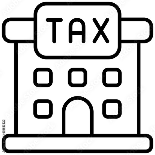 Photo tax collector outline icon