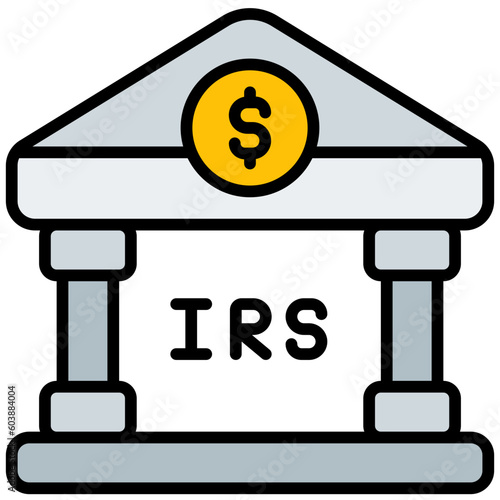 irs building outline color icon