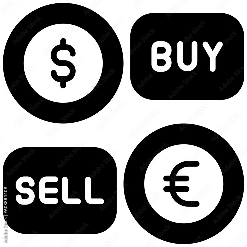 forex trading glyph icon