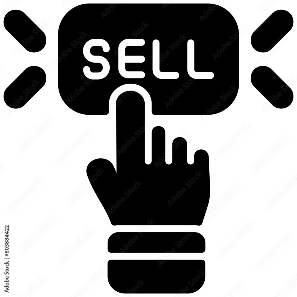 sell button glyph icon