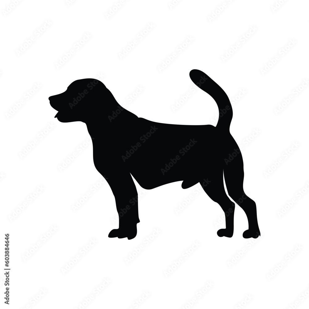 Dog silhouette illustration vector