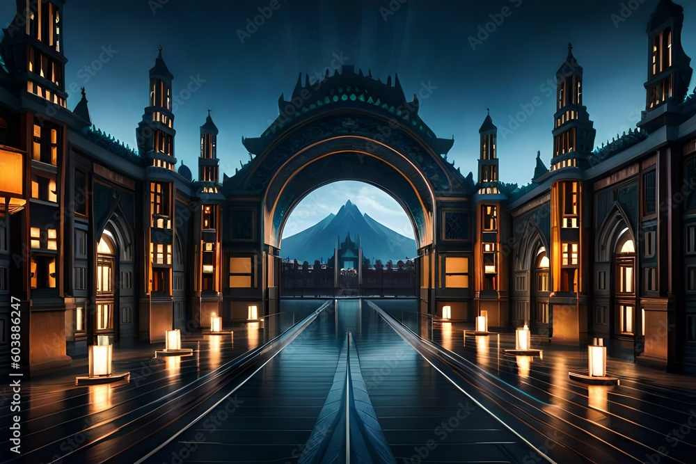 Obraz premium saint cathedral at night