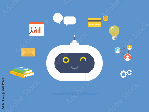 RPA robotic process automation concept. Artificial Intelligence future technology