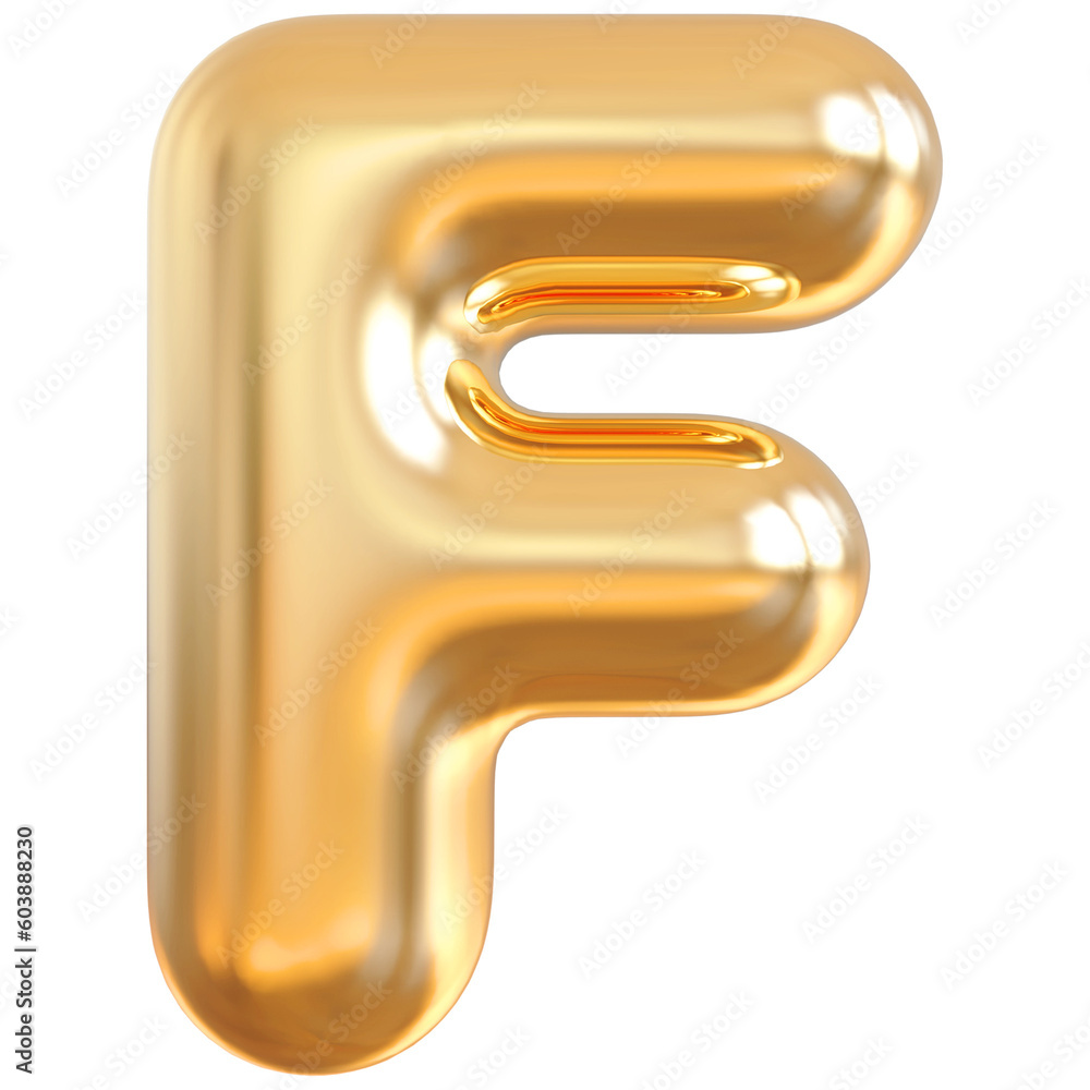 Alphabet Letter F Gold 3d font Alphabet Letter F Gold 3d font