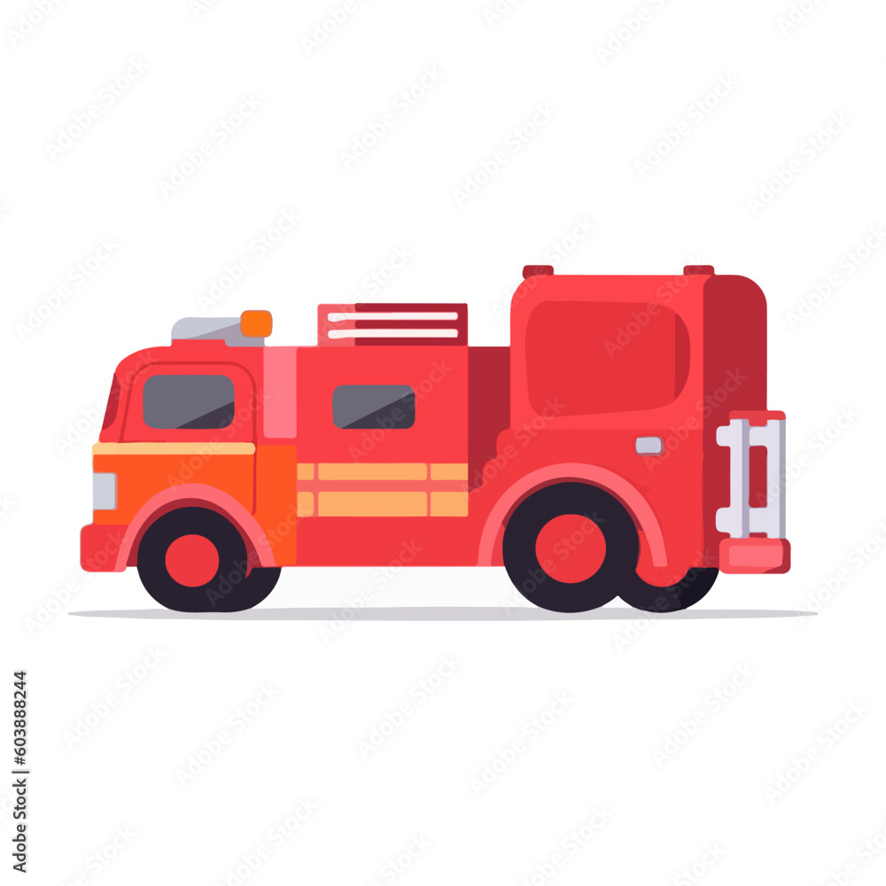 fire truck emergency water vector