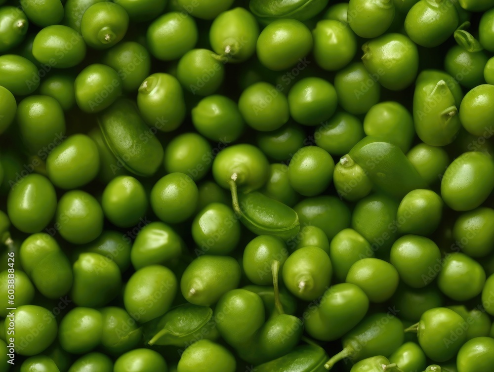 Peas background as seamless tile (generative AI) Peas background as seamless tile (generative AI)