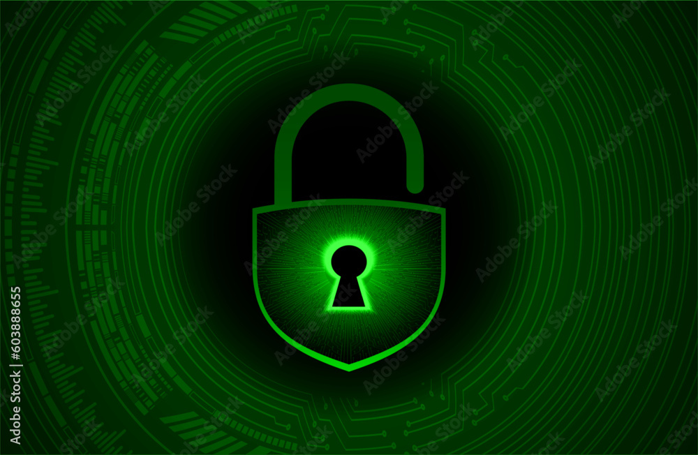Closed Padlock on digital background, cyber security Closed Padlock on digital background, cyber security