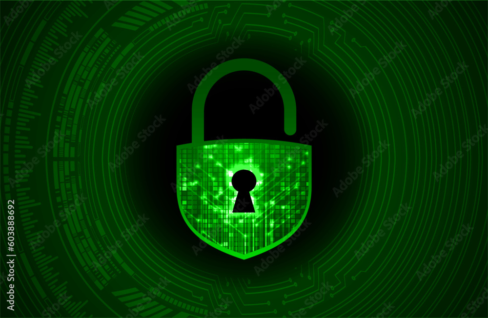 Closed Padlock on digital background, cyber security Closed Padlock on digital background, cyber security