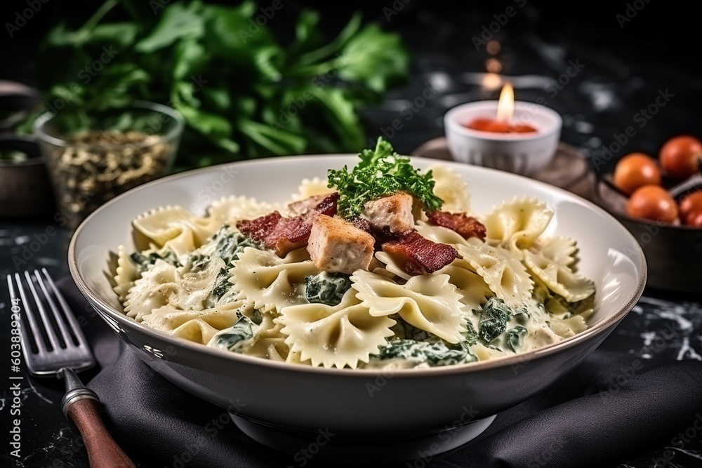 Bowtie Pasta Spinach Cream Bowtie Pasta Spinach Cream