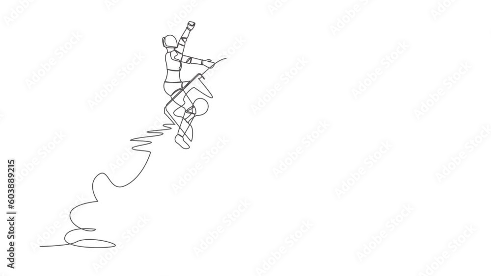 Self drawing animation of single line draw robot riding padlock rocket flying in sky. Improve business security. Robotic artificial intelligence technology. Continuous line draw. Full length animated Self drawing animation of single line draw robot riding padlock rocket flying in sky. Improve business security. Robotic artificial intelligence technology. Continuous line draw. Full length animated