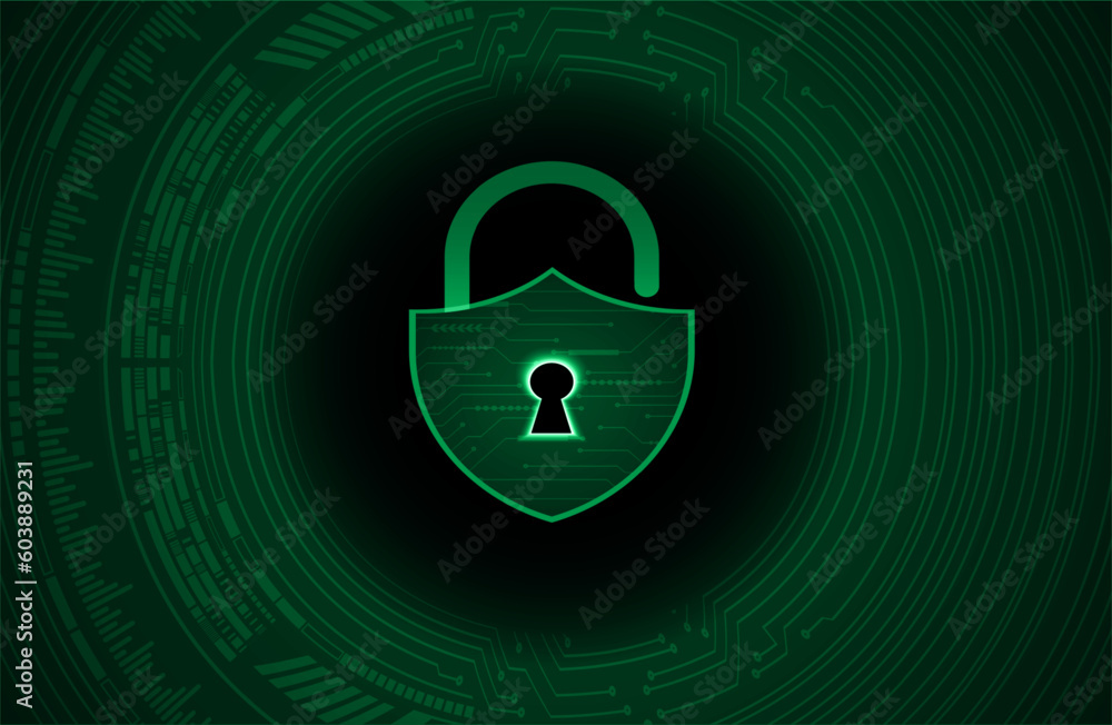 Closed Padlock on digital background, cyber security Closed Padlock on digital background, cyber security