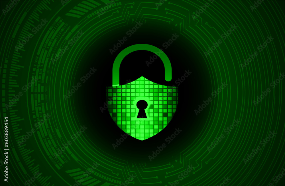 Closed Padlock on digital background, cyber security Closed Padlock on digital background, cyber security