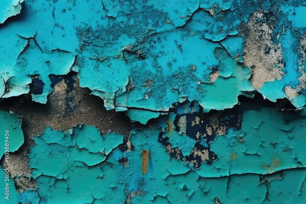 peeling paint on a weathered wall, revealing layers of history and character Generative AI