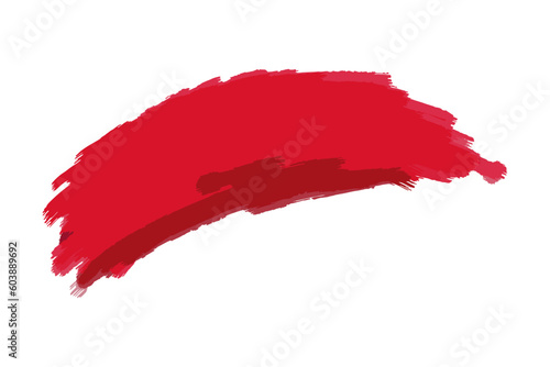 Brush Red Color, Ink Vector, Paint streaks