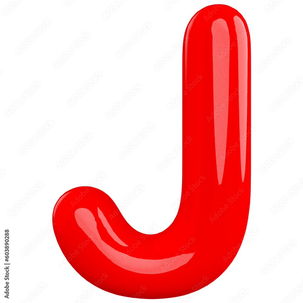 Alphabet Letter J Red Modern 3d font Alphabet Letter J Red Modern 3d font