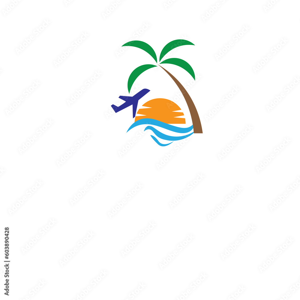 Tourist logo or vector minimalist holiday logo