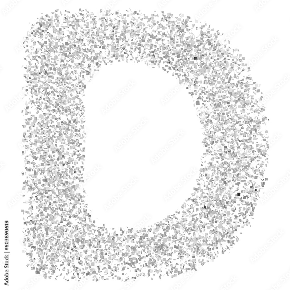 Alphabet Letter D Silver Modern 3d font Alphabet Letter D Silver Modern 3d font