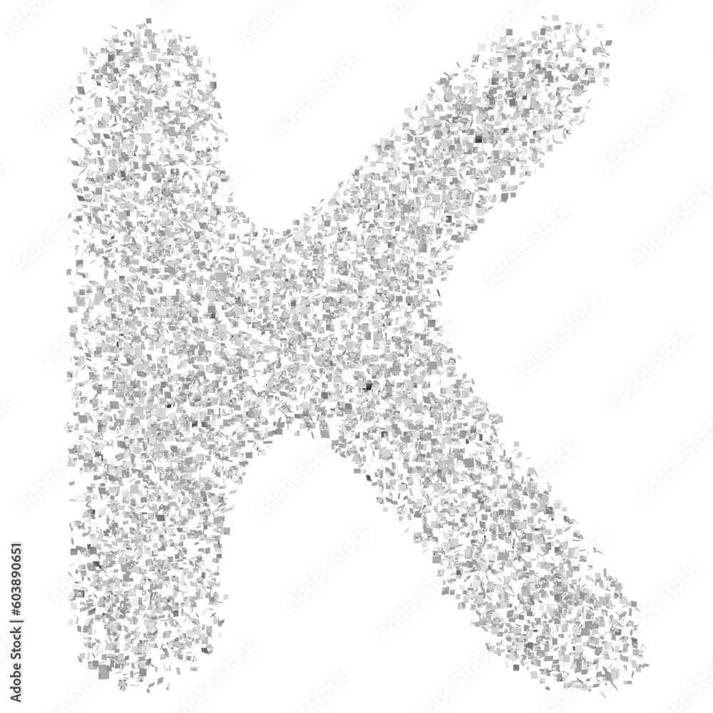 Alphabet Letter K Silver Modern 3d font Alphabet Letter K Silver Modern 3d font