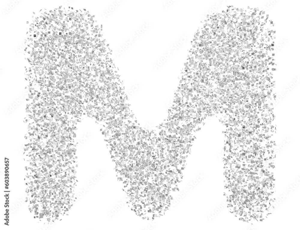 Alphabet Letter M Silver Modern 3d font Alphabet Letter M Silver Modern 3d font