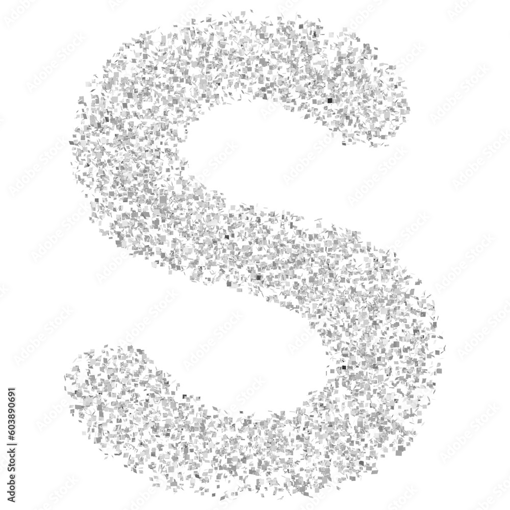 Alphabet Letter S Silver Modern 3d font Alphabet Letter S Silver Modern 3d font