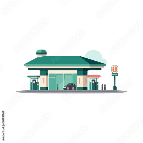 gas station vector illustration
