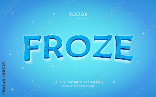 Vector Editable Text Effect in Frozen Movie Style