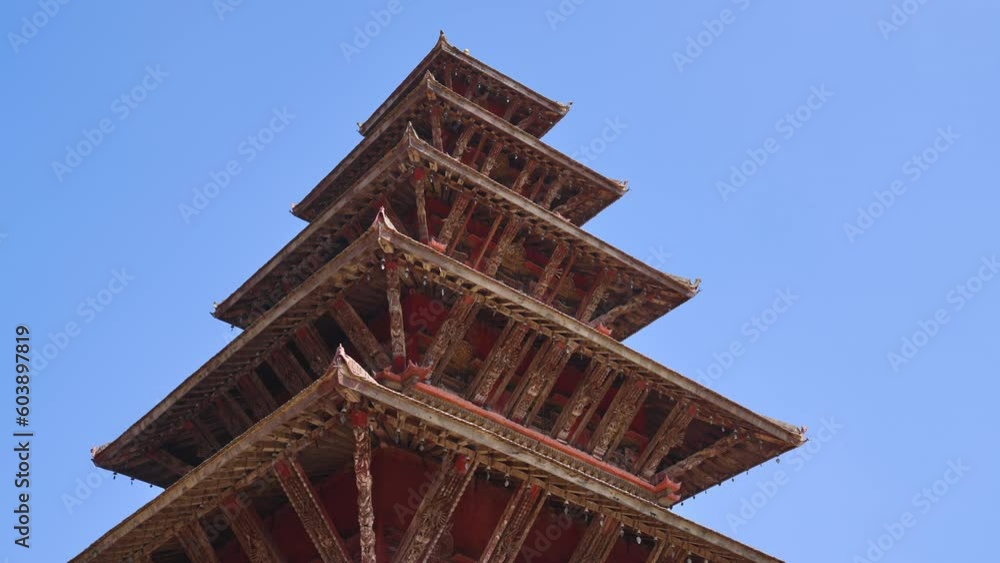 Five story Nyatapola Temple roof, Bhaktapur Durbar Square, the tallest temple in Nepal Five story Nyatapola Temple roof, Bhaktapur Durbar Square, the tallest temple in Nepal
