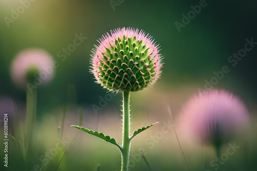 flower of a thistle by AI generating