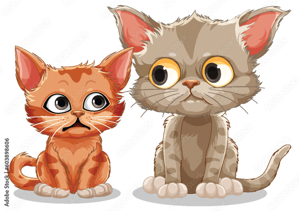 Cute cat cartoon character Cute cat cartoon character