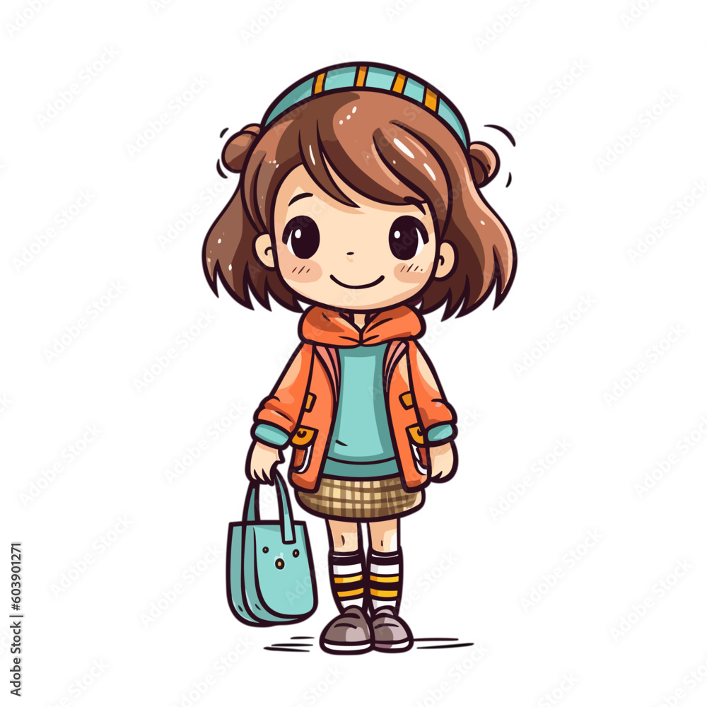 a little girl holding a fabric bag style 3 a little girl holding a fabric bag style 3