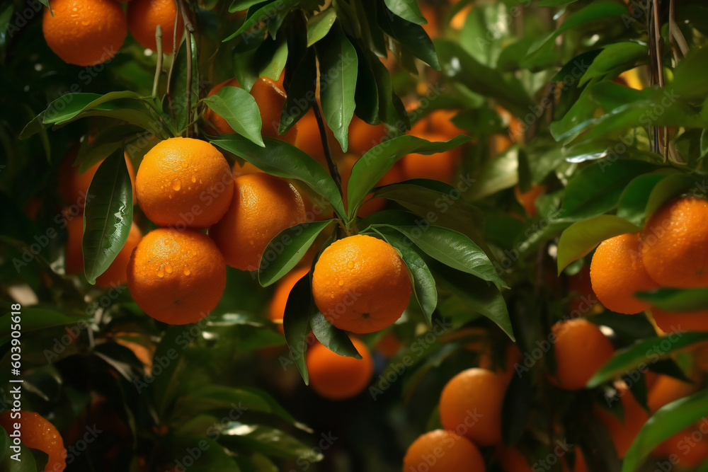 Orange garden, created with generative AI tools. Orange garden, created with generative AI tools.