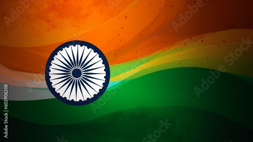 India Flag Illustration for Independence Day india and Republic Day, Generative Ai