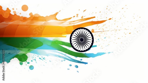 India Flag Illustration for Independence Day india and Republic Day  Generative Ai