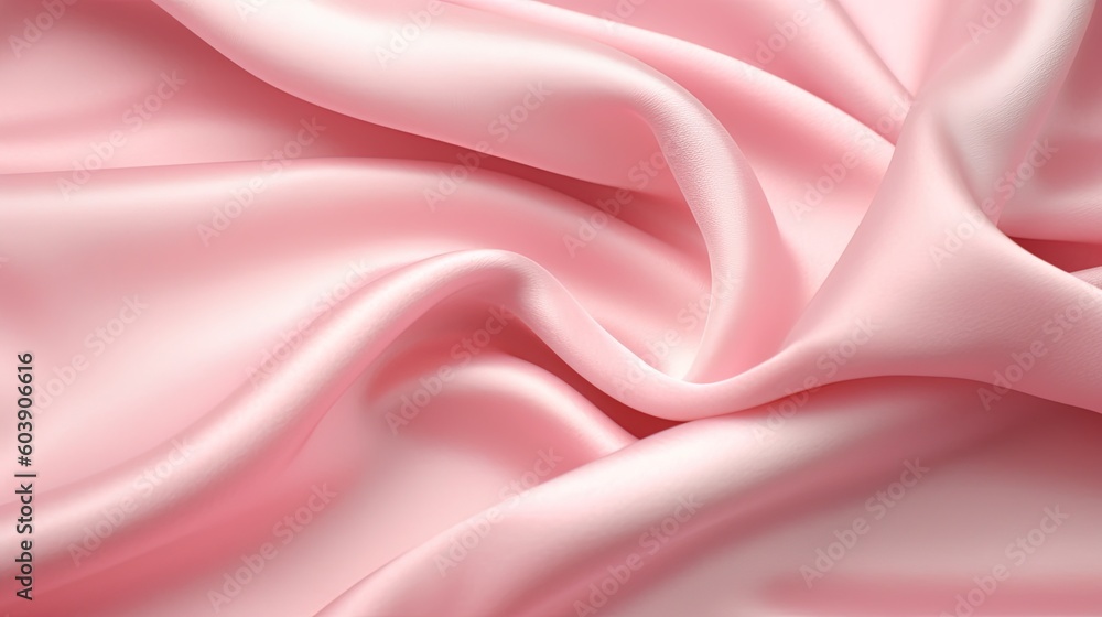 Fototapeta premium Smooth elegant pink silk or satin texture background.Generative Ai