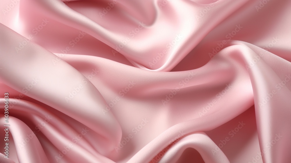 Obraz premium Smooth elegant pink silk or satin texture background.Generative Ai