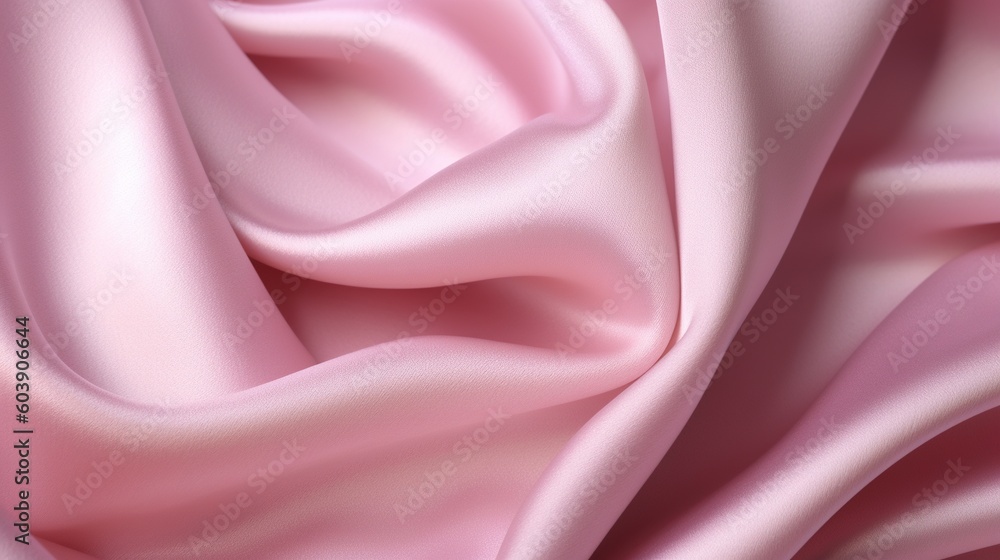 Obraz premium Smooth elegant pink silk or satin texture background.Generative Ai