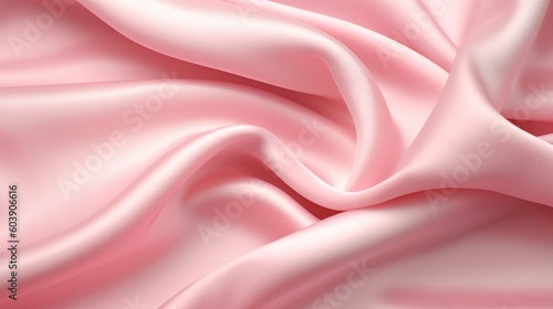 Smooth elegant pink silk or satin texture background.Generative Ai