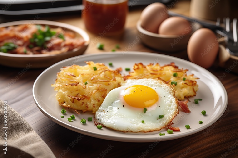 fried eggs and hash browns fried eggs and hash browns