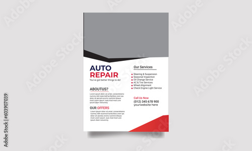 Auto repair flyer template