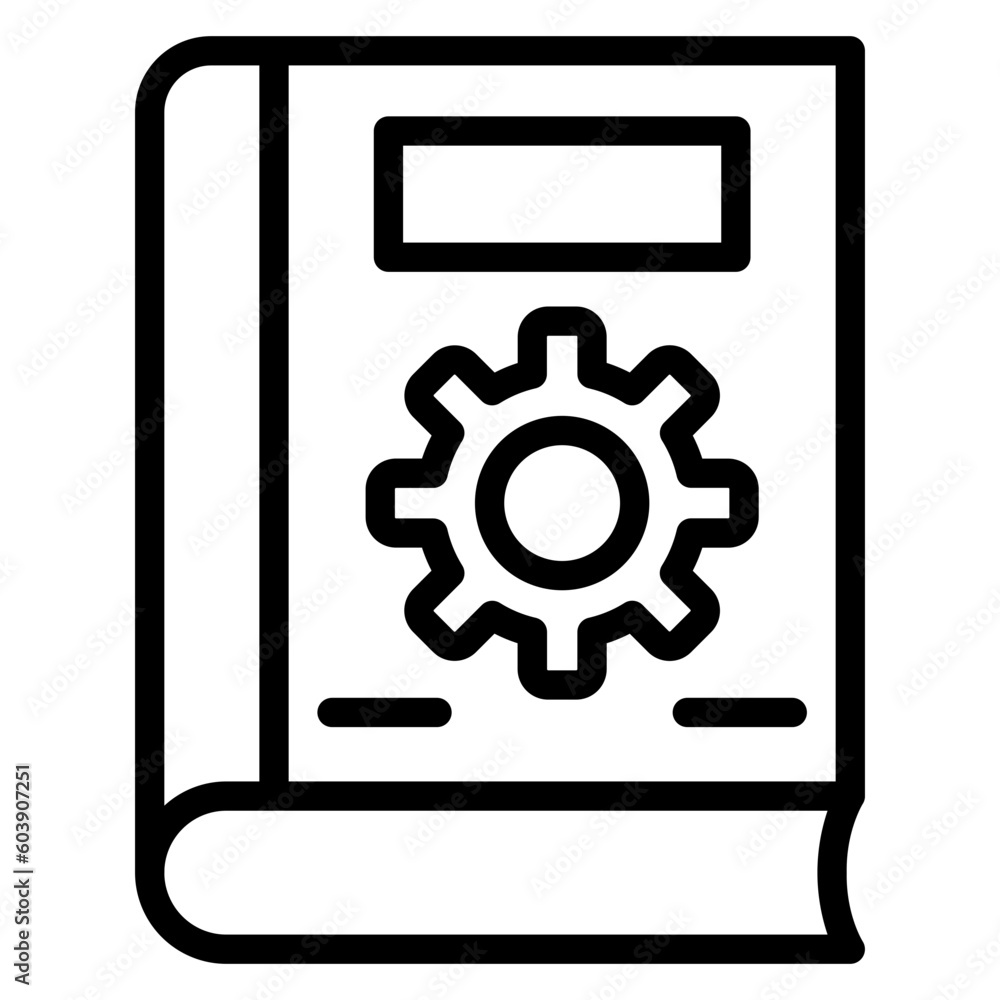Vector Design Book Settings Icon Style Vector Design Book Settings Icon Style