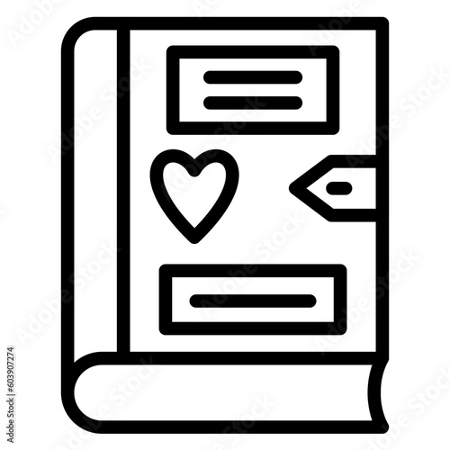 Vector Design Diary Icon Style