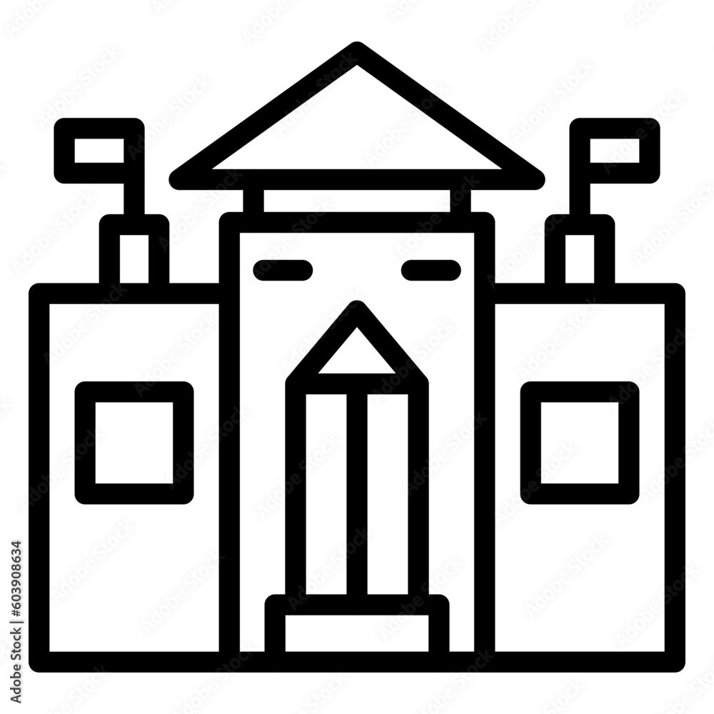 Vector Design Embassy Icon Style Vector Design Embassy Icon Style