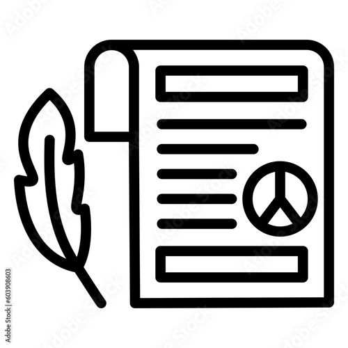 Vector Design Peace Treaty Icon Style