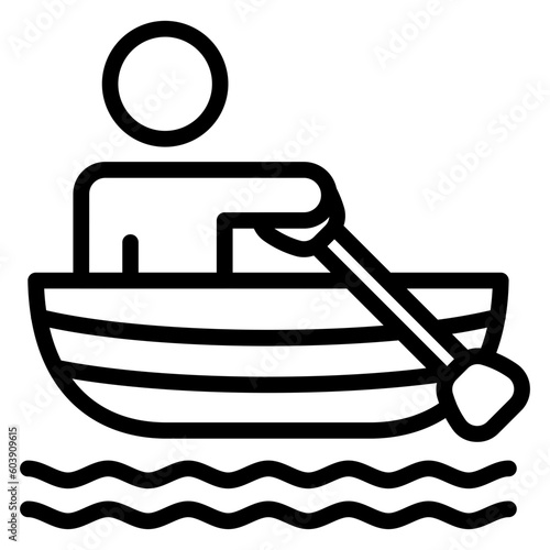 Vector Design Rowing Boat Icon Style