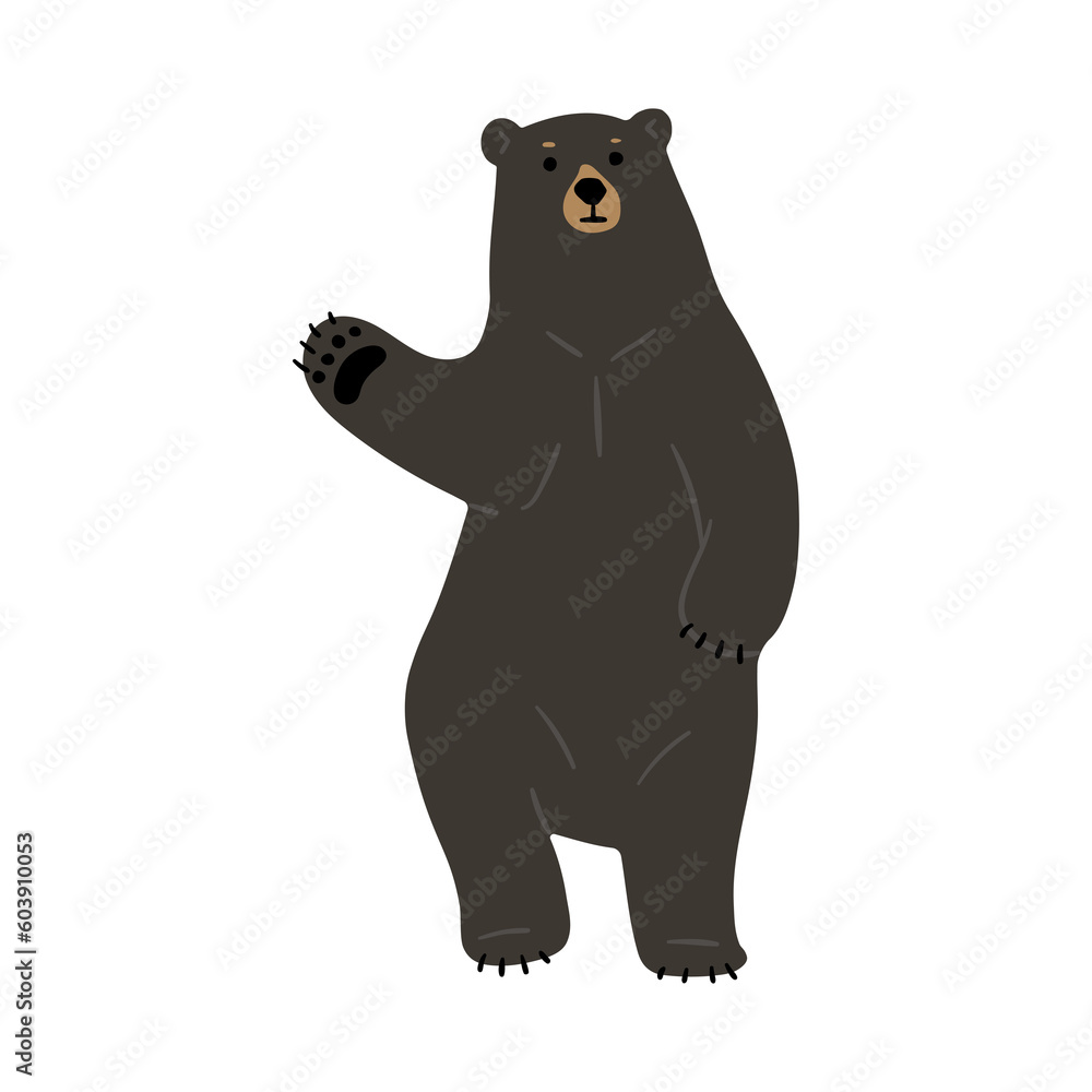 American Black Bear Single cute 6, png illustration American Black Bear Single cute 6, png illustration