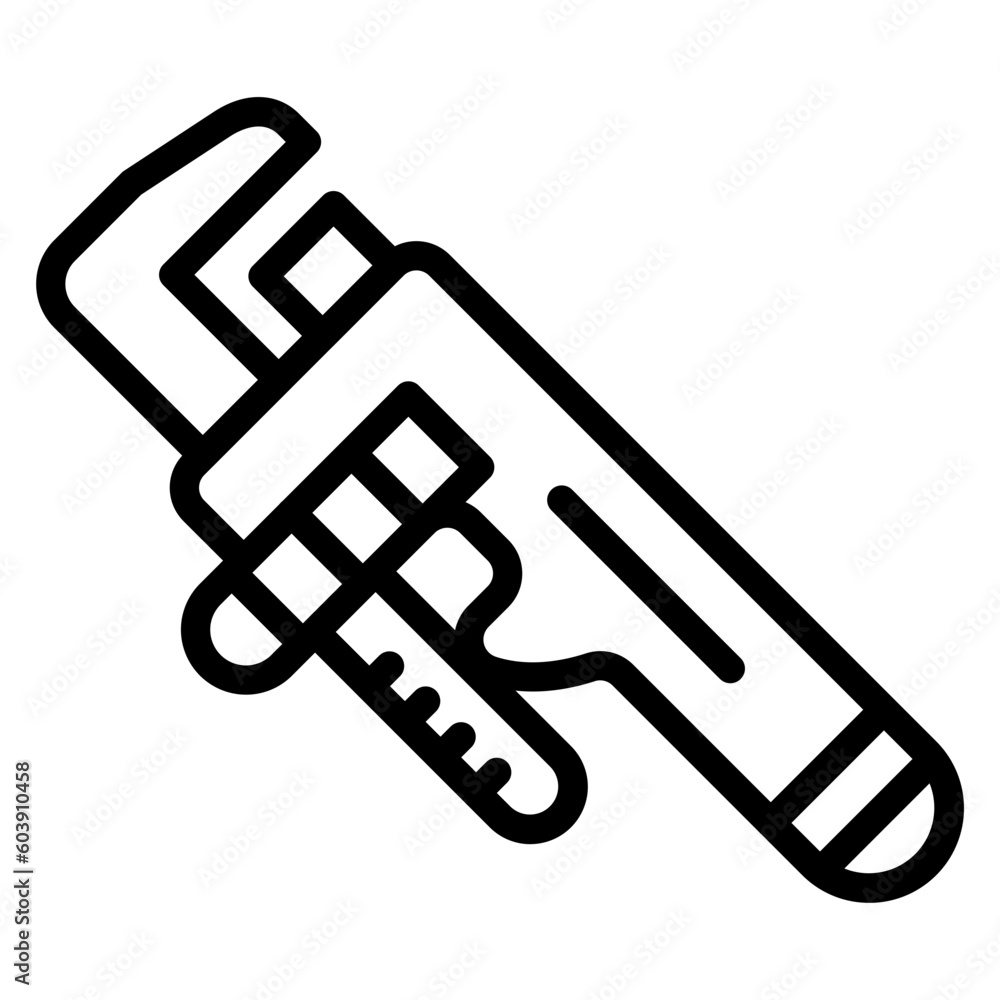 Vector Design Pipe Wrench Icon Style Vector Design Pipe Wrench Icon Style