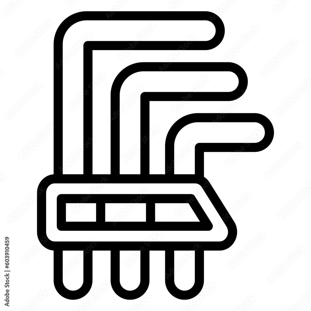 Vector Design Allen Wrench Icon Style Vector Design Allen Wrench Icon Style