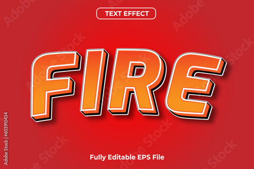 3D Fire Text Effect Design with fully editable font