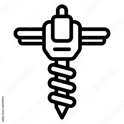 Vector Design Drain Auger Icon Style